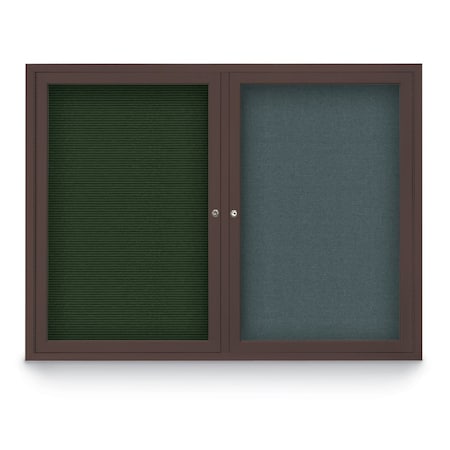United Visual Products Corkboard, Cloud /Bronze, 18" x 24" UV414I-BRONZE-CLOUD